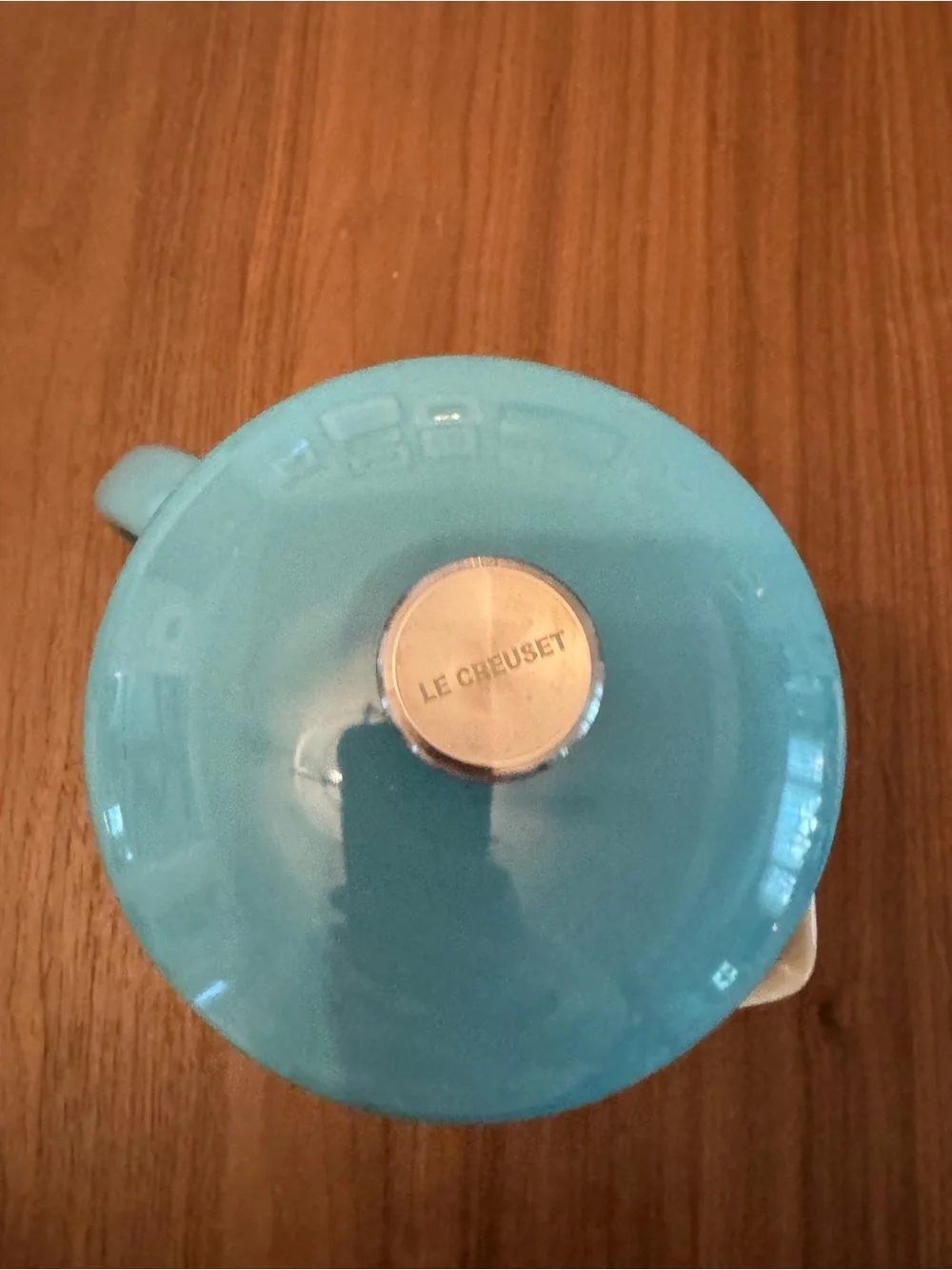 Le Creuset Stoneware French Press, Caribbean Turquoise, EUC